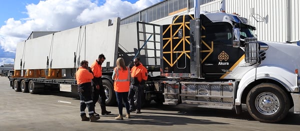 Logistics Team with loaded Akura Truck