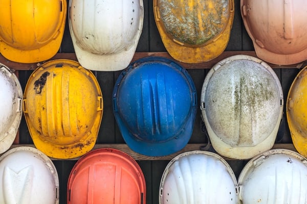 Construction safety hard hats